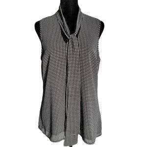 Michael Kors Blouse Women's Size 2 Checkered Black White